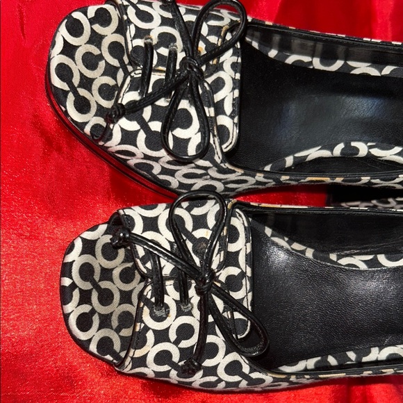 Coach Black & White Animal Print Heels - Picture 8 of 8